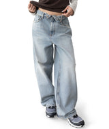Tendi Fold-Over Wide Jeans