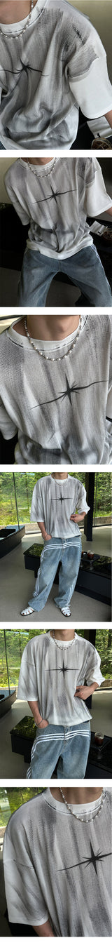 [UNISEX] ダーディーウォッシングスターハーフTシャツ (2color)