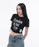 フリーダムサイドストリングクロップTシャツ