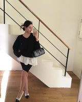 [MADE] Silhouette, summer V-neck loose fit knit