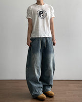 Block Panel Denim Pants