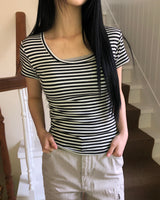 ピーポーストライプ半袖Tシャツ