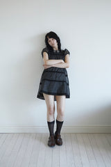 ベイビードールドレス IN BLACK CHECK