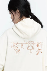 26FW★ハンギング キャッツ エンブロイダード フーディー