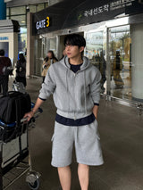 Neoprene cargo bermuda pants
