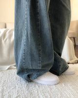 キニー アジャストピンタックデニムパンツ