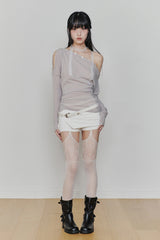 RUBY HOOK SHORTS (SS ver.) white