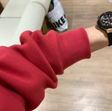 レートベタダブルミドルフィンガーハッポオーバーフィットスウェットシャツ