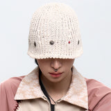RIVET BUCKET BEANIE - IVORY