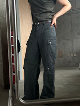Wide flare cargo pants(2color)