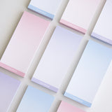 グラデーショングリッドノンスティッキーメモパッドセット (PINK+BLUE+PURPLE)