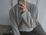 3タップクリップベルベットヘンリーネックTシャツ (2color)