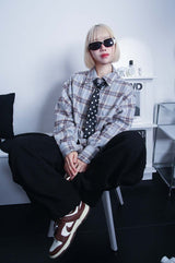  BIG POCKET CHECK SHIRT_BLUE