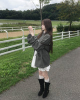 Washing short pigment jacket