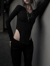 hook deep slit T (2color)