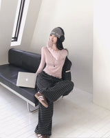 メローデザインロングスリーブカットソー (or Long-Sleeve Top)