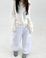 (PADDING HEATER PANTS🔥❤/STRING ADJUSTABLE)ユニセックスワイドパンツ/ 8カラー❤