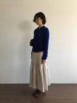 Chatin frill long skirt (2color)