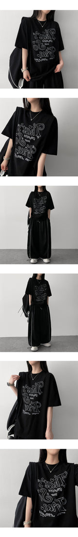 Tury banding line string training wide pants