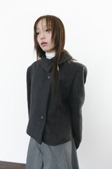 unbal collar wool jacket(2colors)