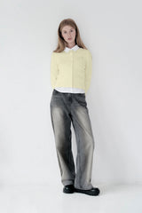 KIRSH PLAIN SOFT TOUCH CARDIGAN - IVORY 