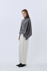 CAPE T-SHIRT COMBI SETUP_CHARCOAL