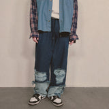 bleach denim pants_blue