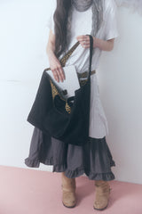 cobaltiny suede bag (black)