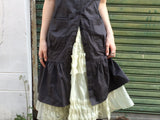 Pocket-line button layered dress