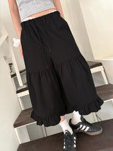 Love Mo Capri Tiered Ruffle Bermuda Shorts 2color