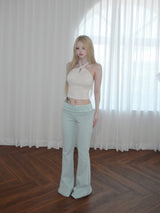 W stud bootcut pt(2 color)