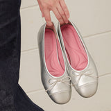 ベーシックツートーンリボンフラットシューズ_F333_6Colors_1cm