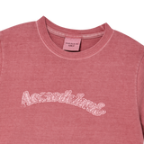 25SS シューティングロゴピグメントウーマン半袖Tシャツ ダークピンク