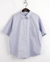 Sokit Stripe Oversized Fit Short Sleeve Shirt