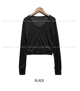 [U-BASIC] Summer snap button see-through cardigan