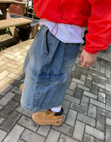 Big Cargo Wide Denim Shorts