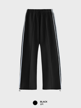 キーパーデイリーダブルロートラックバンディングワイドパンツ