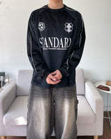 ベルベットサッカーロングスリーブドTシャツ