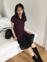 Mori two-button collar pocket blouse (4c)