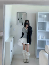 Layer Hug Layered Henley Button Long Sleeve Tee 