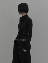 リーつブラッシュドスカーフポラーT