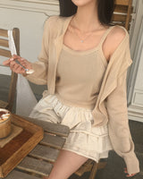 [MADE] Bali, see-through camisole cardigan setup