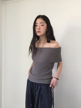 Ella Knit Off Shoulder (4color)
