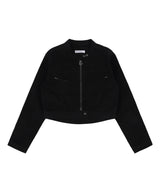 [NF] BIKER CROP JACKET (BLACK)_F24QA951
