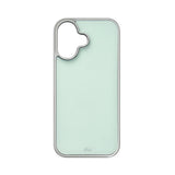 [MADE] BASIC MINT PHONE CASE (glass silver bumper)