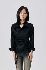 HALO WRAP SHIRT / BLACK