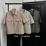 [S/S] クロップポケットチェックシャツ(3color)