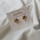 ジェニーハートピアス - Gold Color