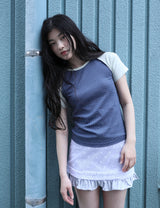 スター コントラスト ラグラン Tシャツ(NAVY)