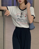 Trow プリント半袖Tシャツ